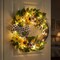 24-Inch Pre-Lit Spring & Summer Lemon Wreath – Sunflowers, Daisies, Eucalyptus with “Hello” Sign & Ribbon for Front Door, Porch, Wall, Farmhouse & Amalfi Coast Decor